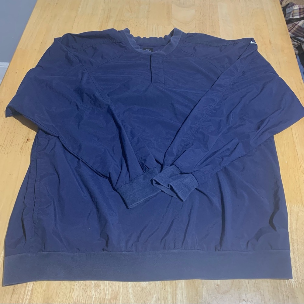 Vintage Nike Windbreaker Jacket Mens XL Blue Golf Swoosh Logo Pullover